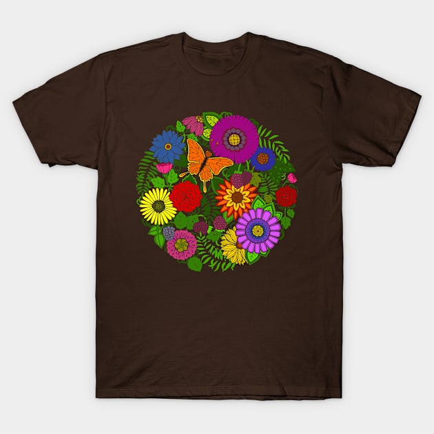 Floral Art T-Shirt by AlondraHanley